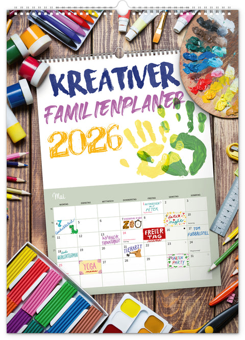 Kreativer Familienplaner 2026, 33 × 46 cm