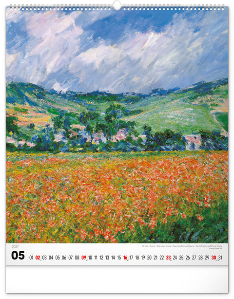 Wandkalender Claude Monet 2027, 48 x 56 cm