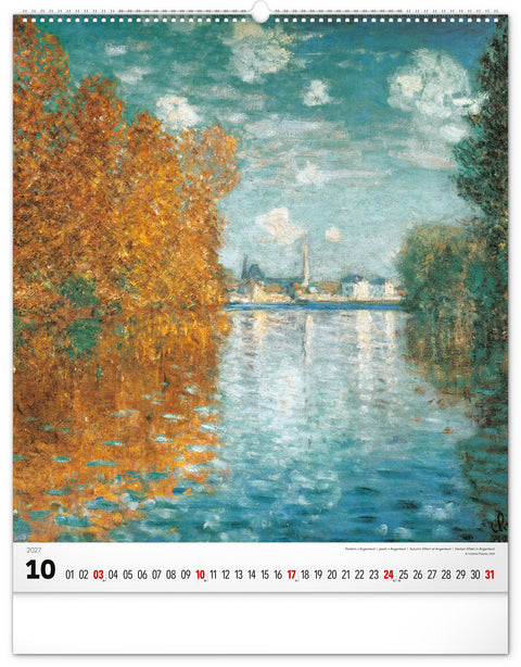 Wandkalender Claude Monet 2027, 48 x 56 cm