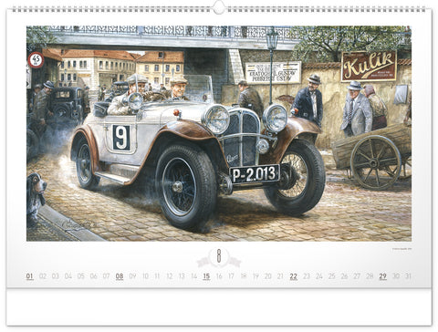 Wandkalender Oldtimer – Václav Zapadlík 2027, 64 x 42 cm