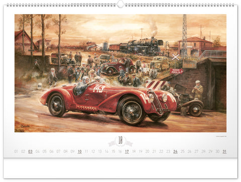 Wandkalender Oldtimer – Václav Zapadlík 2027, 64 x 42 cm