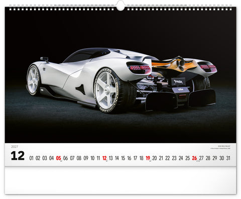 Wandkalender Autos 2027, 48 x 33 cm