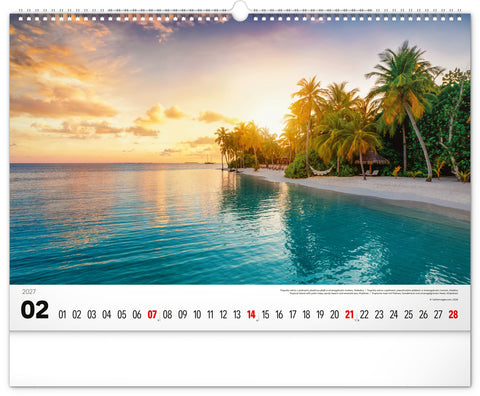 Wandkalender Meer 2027, 48 x 33 cm