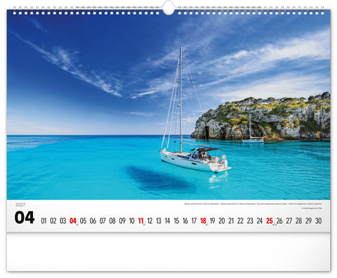 Wandkalender Meer 2027, 48 x 33 cm