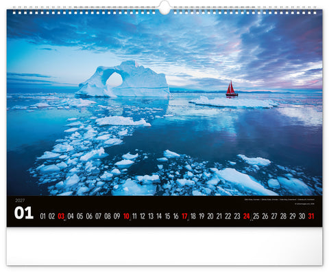 Wandkalender Landschaften 2027, 48 x 33 cm