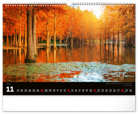 Wandkalender Landschaften 2027, 48 x 33 cm