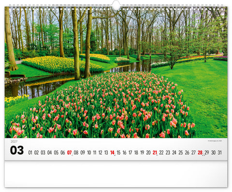 Wandkalender Gärten 2027, 48 x 33 cm