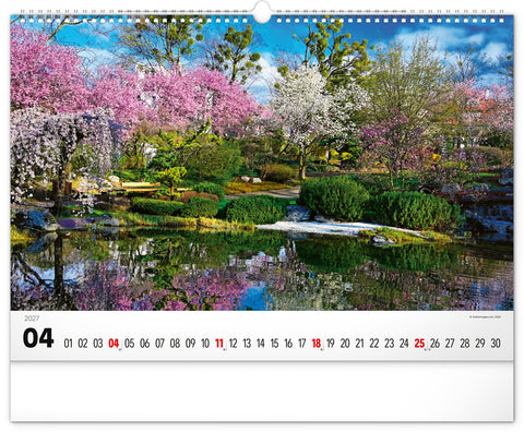 Wandkalender Gärten 2027, 48 x 33 cm