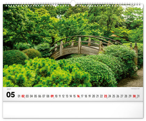 Wandkalender Gärten 2027, 48 x 33 cm