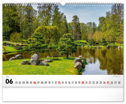 Wandkalender Gärten 2027, 48 x 33 cm