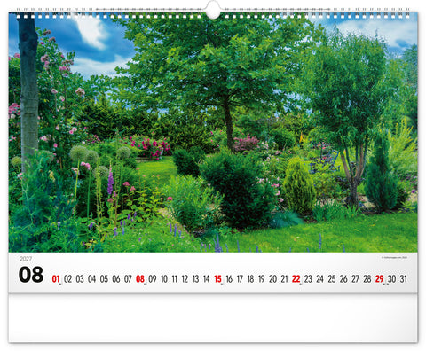Wandkalender Gärten 2027, 48 x 33 cm