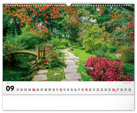 Wandkalender Gärten 2027, 48 x 33 cm