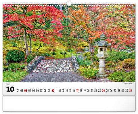Wandkalender Gärten 2027, 48 x 33 cm
