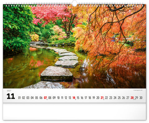 Wandkalender Gärten 2027, 48 x 33 cm