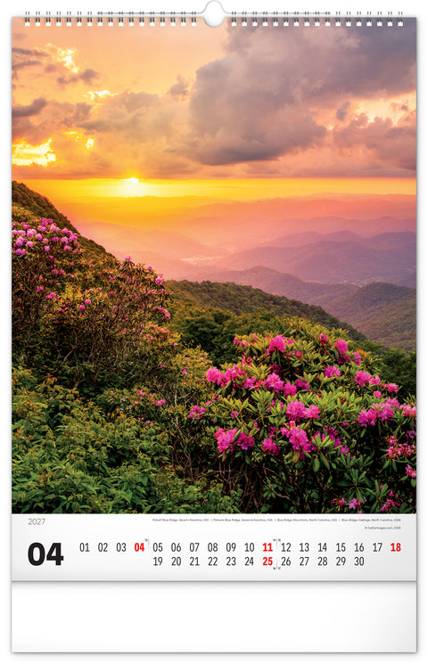 Wandkalender Berge 2027, 33 x 46 cm