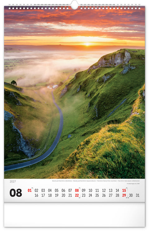 Wandkalender Berge 2027, 33 x 46 cm
