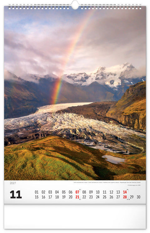 Wandkalender Berge 2027, 33 x 46 cm