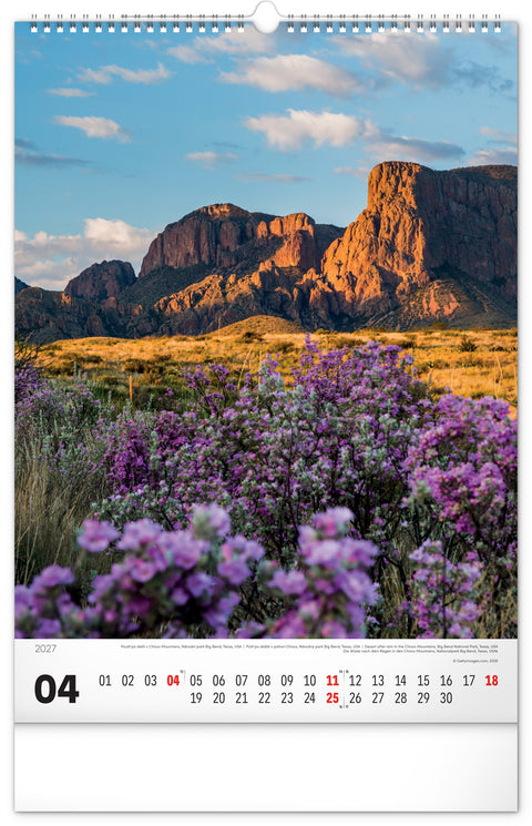 Wandkalender Nationalparks der Welt 2027, 33 x 46 cm