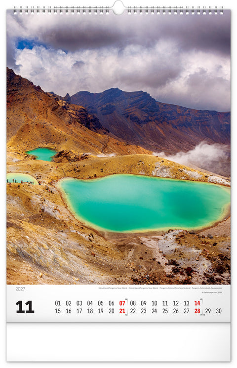 Wandkalender Nationalparks der Welt 2027, 33 x 46 cm