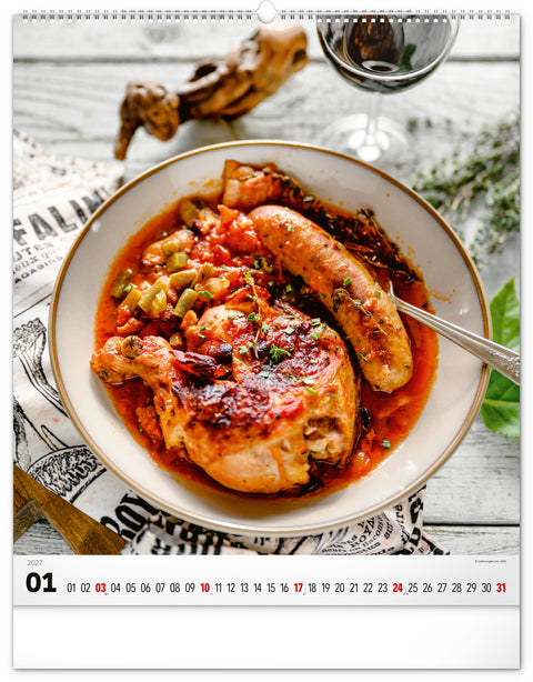 Wandkalender Gourmet 2027, 48 x 56 cm