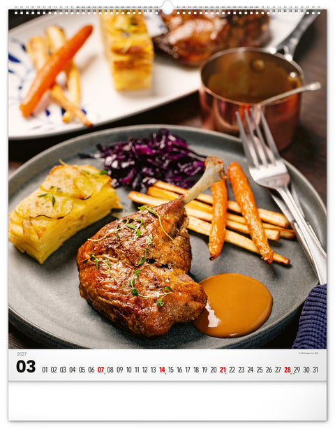Wandkalender Gourmet 2027, 48 x 56 cm