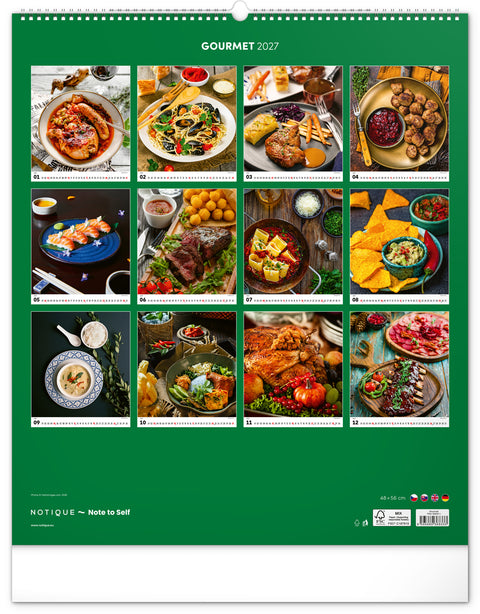 Wandkalender Gourmet 2027, 48 x 56 cm