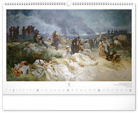 Wandkalender Slawisches Epos – Alfons Mucha 2027, 48 x 33 cm