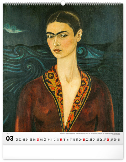 Wandkalender Frida Kahlo 2027, 48 x 56 cm