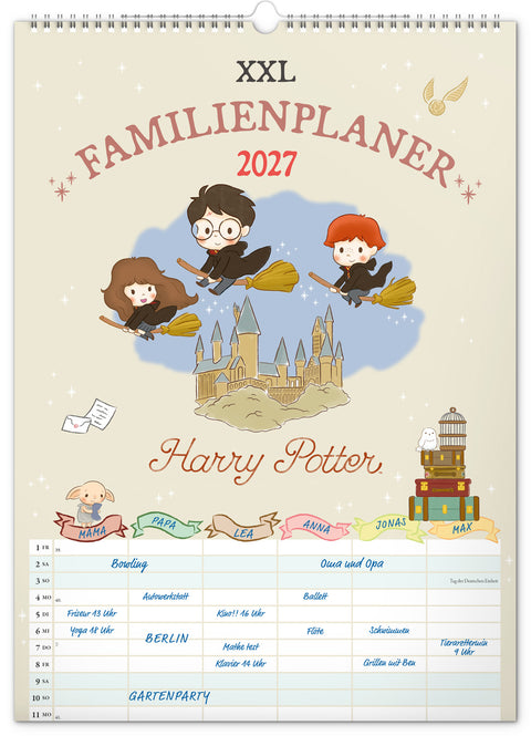 Familienplaner Harry Potter XL 2027, 33 x 46 cm