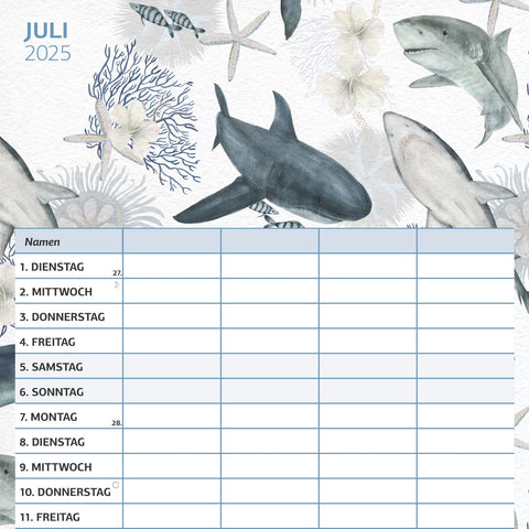 Familienplaner XL 2025, 30 × 30 cm