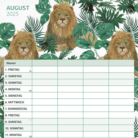Familienplaner XL 2025, 30 × 30 cm
