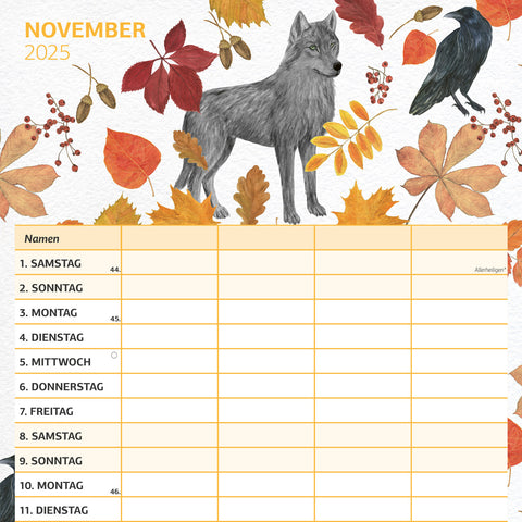 Familienplaner XL 2025, 30 × 30 cm
