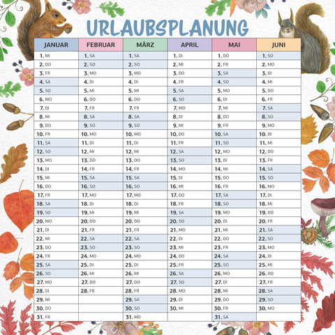 Familienplaner XL 2025, 30 × 30 cm