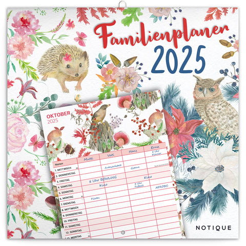 Familienplaner XL 2025, 30 × 30 cm