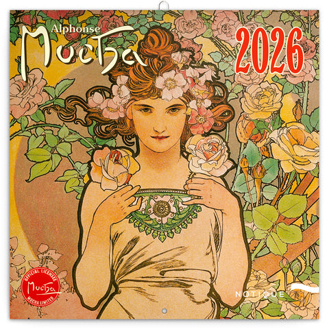 Broschürenkalender Alfons Mucha 2026, 30 x 30 cm