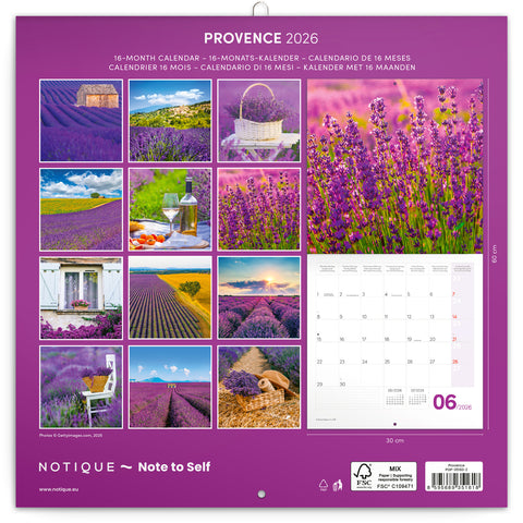 Broschürenkalender Provence 2026, 30 x 30 cm