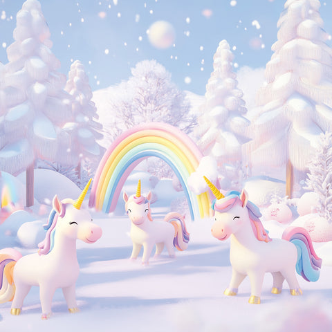 Broschürenkalender Fröhliche Einhörner 2026, 30 x 30 cm