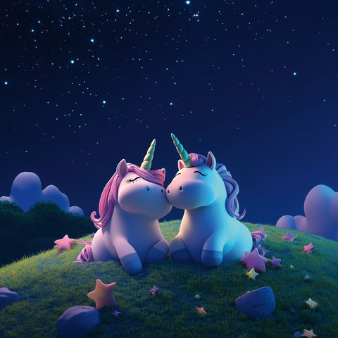 Broschürenkalender Fröhliche Einhörner 2026, 30 x 30 cm