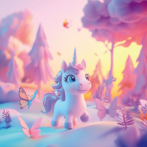 Broschürenkalender Fröhliche Einhörner 2026, 30 x 30 cm