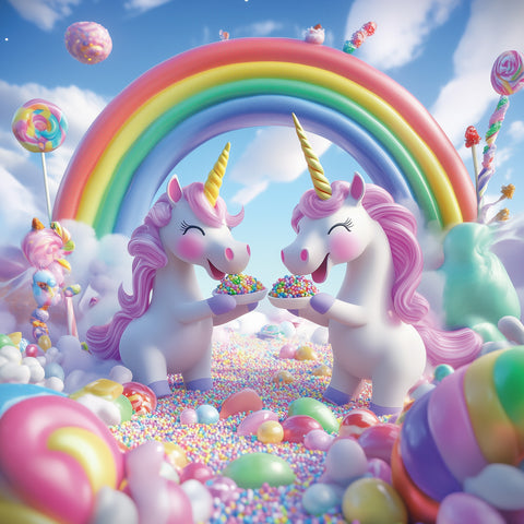 Broschürenkalender Fröhliche Einhörner 2026, 30 x 30 cm