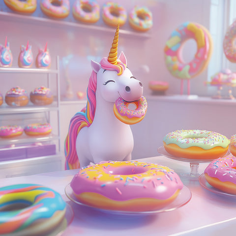 Broschürenkalender Fröhliche Einhörner 2026, 30 x 30 cm