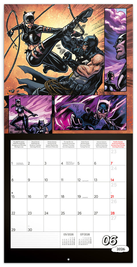 Broschürenkalender Batman-Comics 2026, 30 x 30 cm