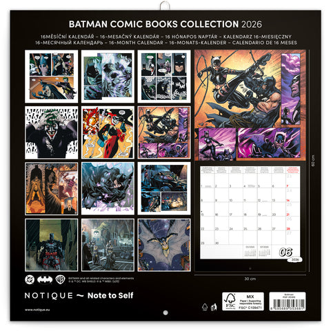 Broschürenkalender Batman-Comics 2026, 30 x 30 cm
