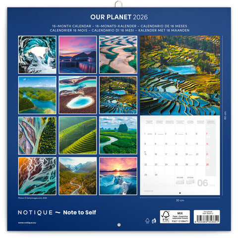 Broschürenkalender Unser Planet 2026, 30 x 30 cm
