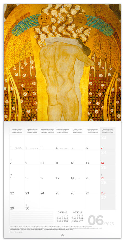 Broschürenkalender Gustav Klimt 2026, 30 x 30 cm