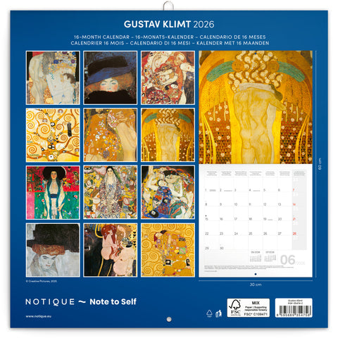 Broschürenkalender Gustav Klimt 2026, 30 x 30 cm