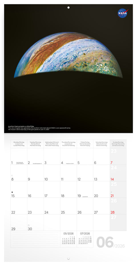 Broschürenkalender NASA 2026, 30 x 30 cm