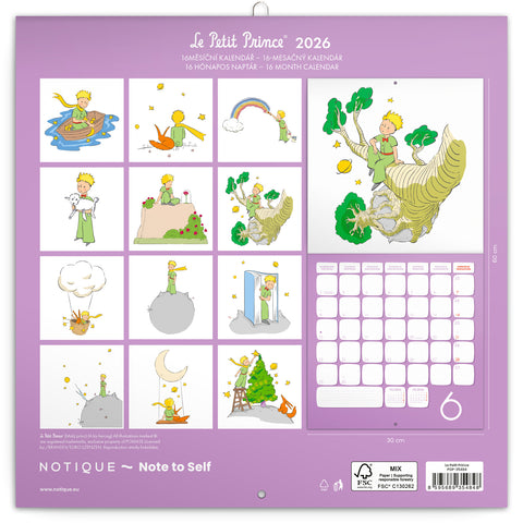 Broschürenkalender Der kleine Prinz 2026, 30 x 30 cm
