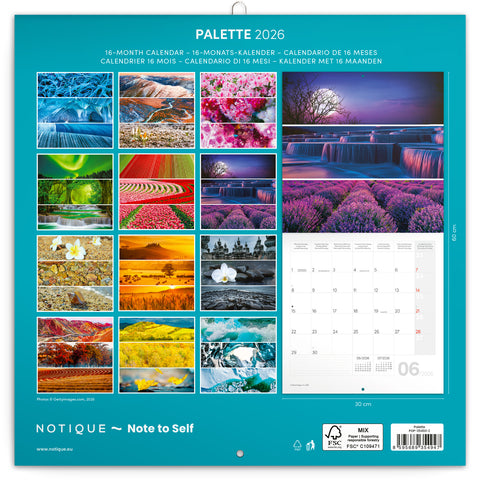 Broschürenkalender Palette 2026, 30 x 30 cm