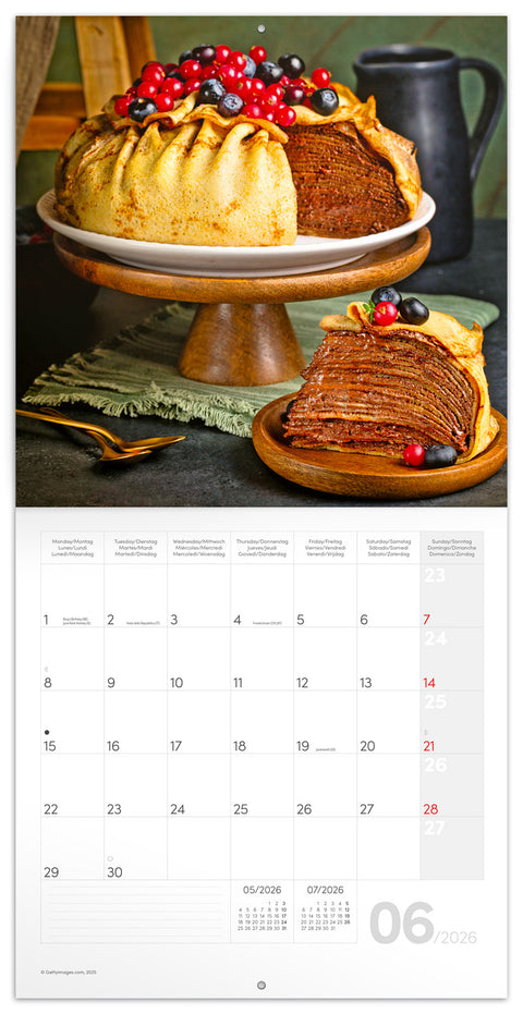 Broschürenkalender Süße Momente 2026, 30 x 30 cm